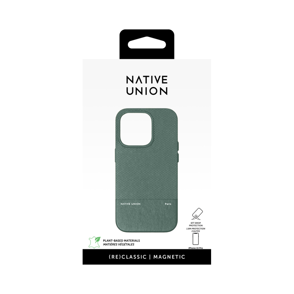 RECLA-GRN-NP23P (RE)CLASSIC CASE FOR IPHONE 15 PRO SLATE GREEN, чехол защитный для iPhone 15 PRO